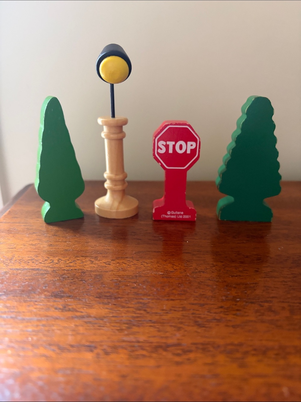 Thomas & Friends Wooden Stop Sign & Green Trees Play Set